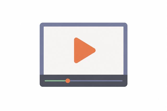 Ilustración de un reproductor de video con botón de play